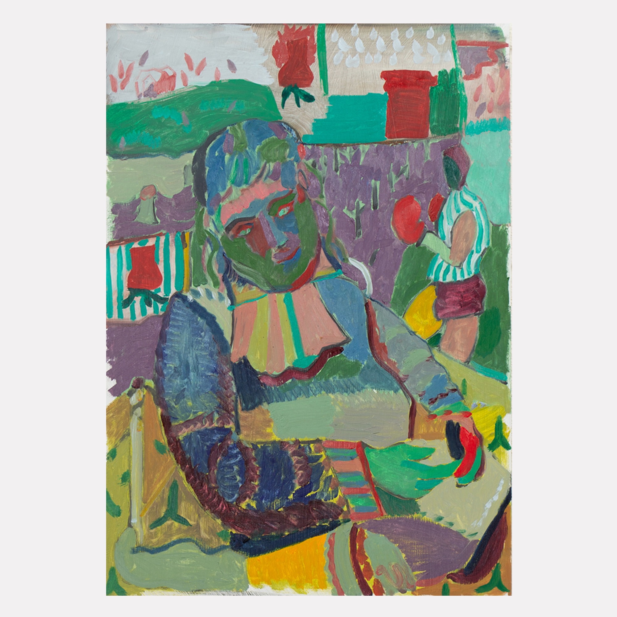 Seated Figure on Green 438